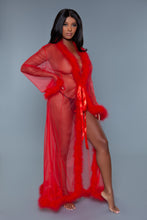 Load image into Gallery viewer, Marabou Red Robe
