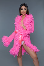 Load image into Gallery viewer, Valentine Hot Pink Lux Robe - Diamond Delicates®™
